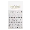 Adesivos de Arte para Unhas Laço Coração de Amor Planos Versáteis Vazados Laço Coração de Amor Adesivos de Unha DIY Decorações Estilo Dh