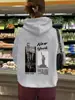 Talla Europea Transfronteriza Talla Europea Otoño e Invierno Europeo y Americano Con Capucha Estampado de Nueva York Sudadera de Manga Larga Bolsa Canguro