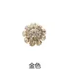 Abrigo de visón estilo Chanel botón de abrigo color cristal diamante hebilla abrigo de otoño e invierno metal incrustado un diamante botón de piel