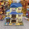 Gran Villa de Papel de Tres Pisos Estilo Chino para Adoración de Ancestros, Villa de Cartón Corrugado, Artículos Funerarios, Manualidades de Papel, Nuevo Modelo de Villa de Papel