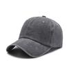 Personalizado Logo Solid Color Washed Baseball Cap Color Light Plate Estilo Coreano Simple Dome Cap Sports Sun Hat