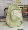 Mochila soft girl muito estilosa, mini bolsa mini ins, conjunto de mochila de duas peças para estudantes universitárias para passeios de primavera
