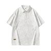 Camisa Polo de Manga Corta Tie-Dye para Hombre Verano Nuevo Holgada Moderna Manchada Camiseta de Hombre Cuello Solapa Top Pesado para Chicos