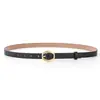 Novo Estilo Couro Sintético Vintage Feminino Pequeno Cinto Versátil Jeans com Fivela de Pino Japonesa Casual Estudante Fino Cinto Feminino Tendência