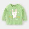Outono Camiseta infantil de algodão de manga comprida moda desenho animado infantil top 2023 primavera bebê camisa básica fofa