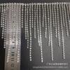 Cadena de garra con borlas de diamantes de imitación de 8 cm y 12 cm, con costillas de diamante para soldar, para ropa de actuación, accesorios de vestir para escenario