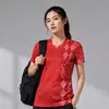 Trajes de manga corta para primavera y verano para hombres y mujeres, ropa de bádminton de secado rápido, ropa deportiva transpirable para competición y entrenamiento de tenis de mesa, personalizable con impresión