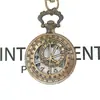 Reloj de Bolsillo Vintage Hueco Personalizado al por Mayor Reloj de Cuarzo Flip-Top Esfera Creativa Reloj Vintage Unisex