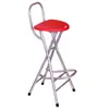 Taburete Plegable de Balcón Silla de Bar Taburete Alto Portátil Taburete para Mostrador con Reposapiés Metabo
