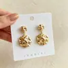 Pendientes Retro de Múltiples Estilos con Toque de Alta Gama Textura Exagerada Colgante Geométrico de Corazón Adornos de Oreja de Aleación Venta al por Mayor