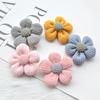 Hebilla Tejida de 5 cm Cosida a Mano Flor de Cinco Pétalos Flor de Tela Hecha a Mano Adornos para el Cabello Tocado Accesorios para Horquillas DIY