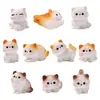 Figuritas creativas de gatitos simulados en miniatura para micropaísajes, accesorios decorativos DIY, mini adornos para escritorio del hogar