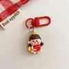 Chaveiro Pingente Vermelho Fuwa de Ano Novo Desenho Animado Fofo Acessórios para Pendurar em Mochila de Estudante Presente de Ano Novo Namorada