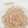 Novas Contas de Resina Olho de Gato com Glitter Fino de Duas Cores Céu Estrelado Contas Soltas para Montagem de Pulseira Colar Acessórios de Joalheria