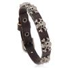 Pulsera de cuero estilo punk con calavera nueva europea y americana, accesorios de aleación ajustables simples, pulsera con hebilla de cinturón para hombres