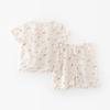 Estilo Nuevo de Verano Ropa Exterior para Niñas Manga Corta Shorts Traje Floral Conjunto de Dos Piezas de Verano para Bebé Pijamas de Estilo Coreano de Moda Tendencia