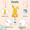 Conejo de Pascua Transfronterizo Hebilla Fácil de Tirar Carrete de Insignia Retráctil Pinza de Cocodrilo Hebilla Fácil de Tirar Regalo para Cuidado Médico