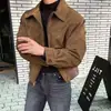 Chaqueta corta de solapa versátil de estilo retro moderno, estilo primavera y otoño, con cremallera, abrigo de moda de nicho estilo americano, moda masculina versátil