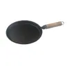 Frigideira de Ferro Fundido Sem Revestimento para Uso Doméstico, Multifuncional para Fritar Ovos, Bife e Panquecas, Adequada para Fritar Carne e Fazer Pães Fritos