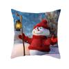 Nueva funda de almohada navideña de muñeco de nieve transfronteriza para el hogar festivo, sofá, cojín
