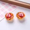 Torta de frutas fofa comida de simulação brinquedo DIY acessórios de cola de creme boneca de sobremesa miniatura decorações de casa de bonecas
