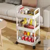 Prateleira de Armazenamento Móvel Lanche Cozinha Multi-Funcional Armazenamento Dormitório Prateleira de Armazenamento com Rodas Piso de Armazenamento Multicamadas
