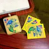 Hotong Tíbet Budista Tara Verde Pintado a Mano Thangka Mano 4*5 Núcleo de Tarjeta