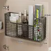 Porta de armário de cozinha caixa de armazenamento de rack de armazenamento de envoltório de plástico porta de armário montada na parede dentro do armazenamento lateral da prateleira da geladeira