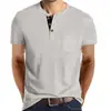 Camisa Polo Masculina de Manga Curta com Bolso e Botões, Nova de Verão, Comércio Exterior Europeu e Americano, Amazon Transfronteiriça