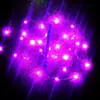 Luces led de fábrica color sólido cadena de luces de bola ondulada luz de mango caja de baterías decoración navideña boda regalo de cumpleaños