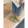 Nuevos Zapatos Planos de Ballet Versátiles Estilo Retro con Lazo para Mujer, Calzado de un Solo Uso Poco Profundo para el Trayecto, Estilo Abuela