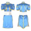 [Liquidação] Fantasia Cosplay Street Fighter Cosplay Chun-Li Cheongsam Vestido Chun-Li em Estoque