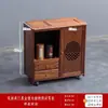 Armário de Despensa para Escritório em Madeira Maciça Móvel Dispensador Inferior de Água Chaleira Automática Integrada Armário com Bar de Chá Mesa de Chá Chinesa Armário Lateral