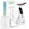 Nuevo Instrumento de Belleza para Cuello con Luz de 7 Colores Masajeador Eléctrico Vibratorio para el Hogar Instrumento Introductorio para Lifting Facial y de Cuello