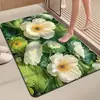 Alfombra de Tierra de Diatomeas, Alfombra Absorbente de Agua y Secado Rápido para Entrada de Baño, Alfombra Resistente a la Suciedad y Antideslizante, Alfombra de Baño Floral 3D