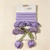 Gelin Lazo para el Cabello Simple de Tulipa Transfronterizo, Accesorio Minimalista y Elegante para el Cabello, Scrunchie de Alta Gama Estilo Coreano para Mujeres
