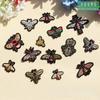 Pegatina de tela con diseño de insectos y abejas, parche de dibujos animados, para planchar, etiqueta bordada, decoración de cajas