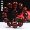 Cuentas lobulares de sándalo rojo pulsera de mano cuentas de rima circular cuentas de rosario pulsera joyería juego de texto de madera generación de sándalo palo de rosa cabello