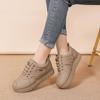 Sapatos de Mãe com Solado Macio, Sapatos de Viagem da Moda Femininos, Sapatos Casuais com Cadarço Antiderrapantes de Solado Plano para Pessoas de Meia-Idade e Idosos, Sapatos Esportivos Confortáveis