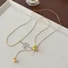 Colar Longo de Cabaça de Metal para Mulheres, Joia de Outono e Inverno, Design de Luxo de Alta Qualidade, Corrente Versátil para Suéter, Acessório da Moda