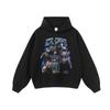 Sudadera con capucha para parejas, estilo americano, estilo vintage de calle, moda callejera, marca de dibujos animados, lavada, estilo antiguo