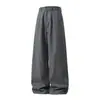 Pantalones Casuales de Trabajo con Diseño Plisado Retro Japonés para Hombre, Estilo Primavera, Estilo Básico Suelto Sencillo, Pantalones Rectos con Textura