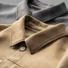 Jaquetas de Primavera e Outono para Homens 2023 Novo Estilo Fresco Tendência Marca High-End Moda Casual Masculina Jaqueta Masculina de Camurça