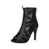 Tacones de jazz, zapatos de baile, sandalias de malla, botines de tiras, talla grande, con forro de pelo, para exportación y ventas transfronterizas en Amazon