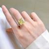 Anillo de circonita minimalista cuadrado de estilo clásico en plata esterlina S925 con suministro directo de oro Longlong, comercio electrónico transfronterizo, joyería popular