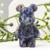 Ventas Directas de Fábrica Cristal de Jade Natural 1.5 pulgadas Oso Violento Piezas Talladas a Mano Artesanías para Coche Hogar Adornos