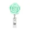 Abs Flor de Color Resina Flor de Rosa Artificial Hebilla de Fácil Extracción Retráctil Carrete para Insignia de Fácil Extracción Hebilla de Fácil Extracción