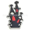 Parches de Halloween de PVC de goma blanda transfronterizos, accesorios de muñeca plana, decoraciones para llaveros, componentes de adorno para bricolaje