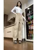 Pantalones de trabajo vintage para hombres y mujeres, pantalones deportivos casuales rectos de pierna ancha holgada a la moda, adelgazantes, con forro polar
