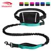 Correa de Correr Kepai de Dongguan con Bolsa de Cintura, Correa Retráctil Deportiva Elástica Reflectante de Nylon con Doble Mango para Perro